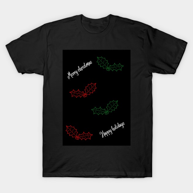 Simple merry christmas pattern T-Shirt by LukjanovArt